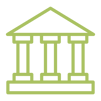 Hachette v. Internet Archive icon: a three-pillar building with a triangle roof resembling a court house.