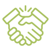 Icon for Negotiation Resources Section: Two hands embraced in a handshake.