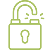 Icon for DRM-Free E-Book ILL: a lock that is unlocked on the right side.